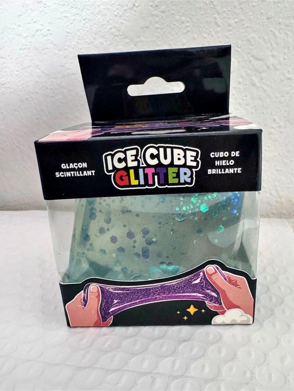 KRAZY Ice Cube Glitter Squish Me Sensory Toy